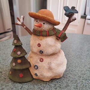 Lang and Wise Collectibles Snowman Figurine Bird